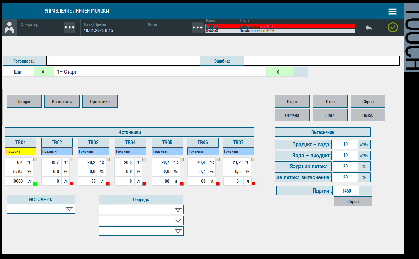 End-to-End Automation of Dairy Production Line